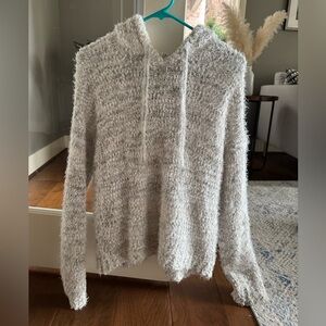 Woven Heart Cream Textured Sweater/Hoodie - so soft!